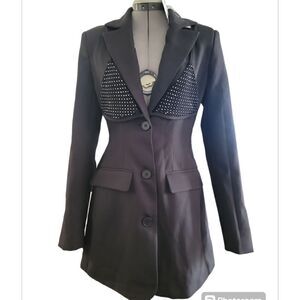 SLA the label Black London Dimante Bralet Blazer Dress